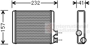 VAN WEZEL 09006286 -  Теплообменник, отопление салона